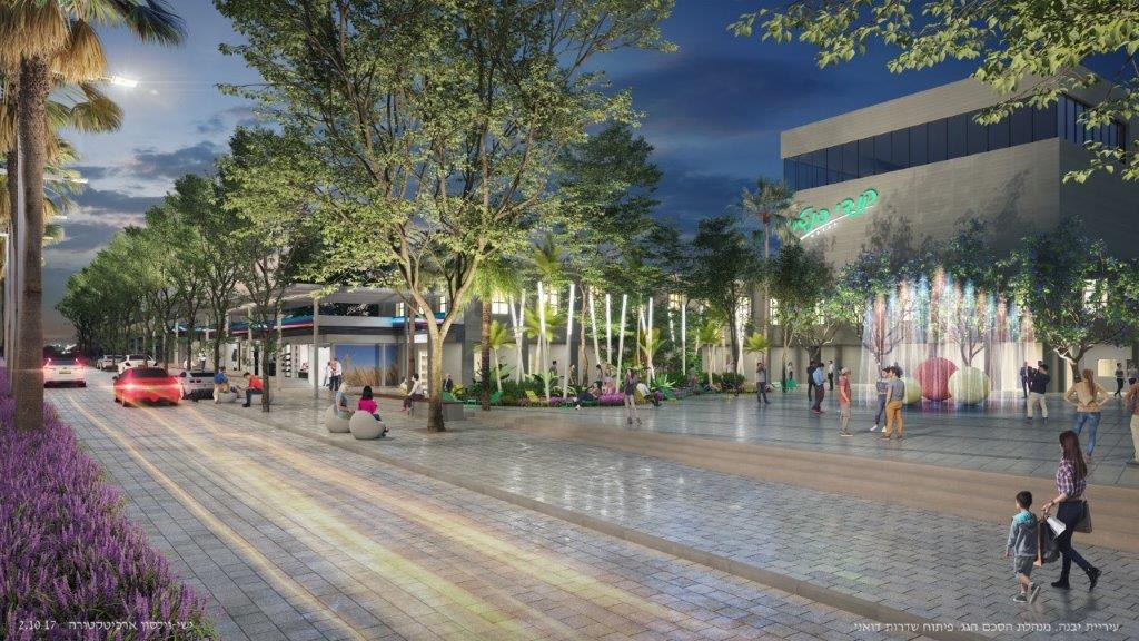 מרכז מסחרי שדרות דואני הדמייה- ישי-וילסון ארכיטקטורה