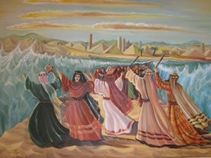 קריעת ים סוף ציור אהובה קליין