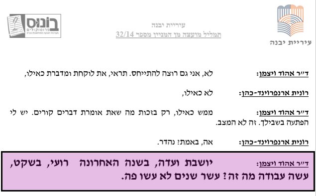 אהוד ויצמן מעיד על עשיית גבאי