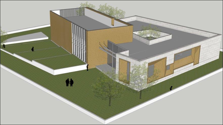 מרכז הצעירים ביבנה. הדמיה משרד אדריכלים גויס-אורן