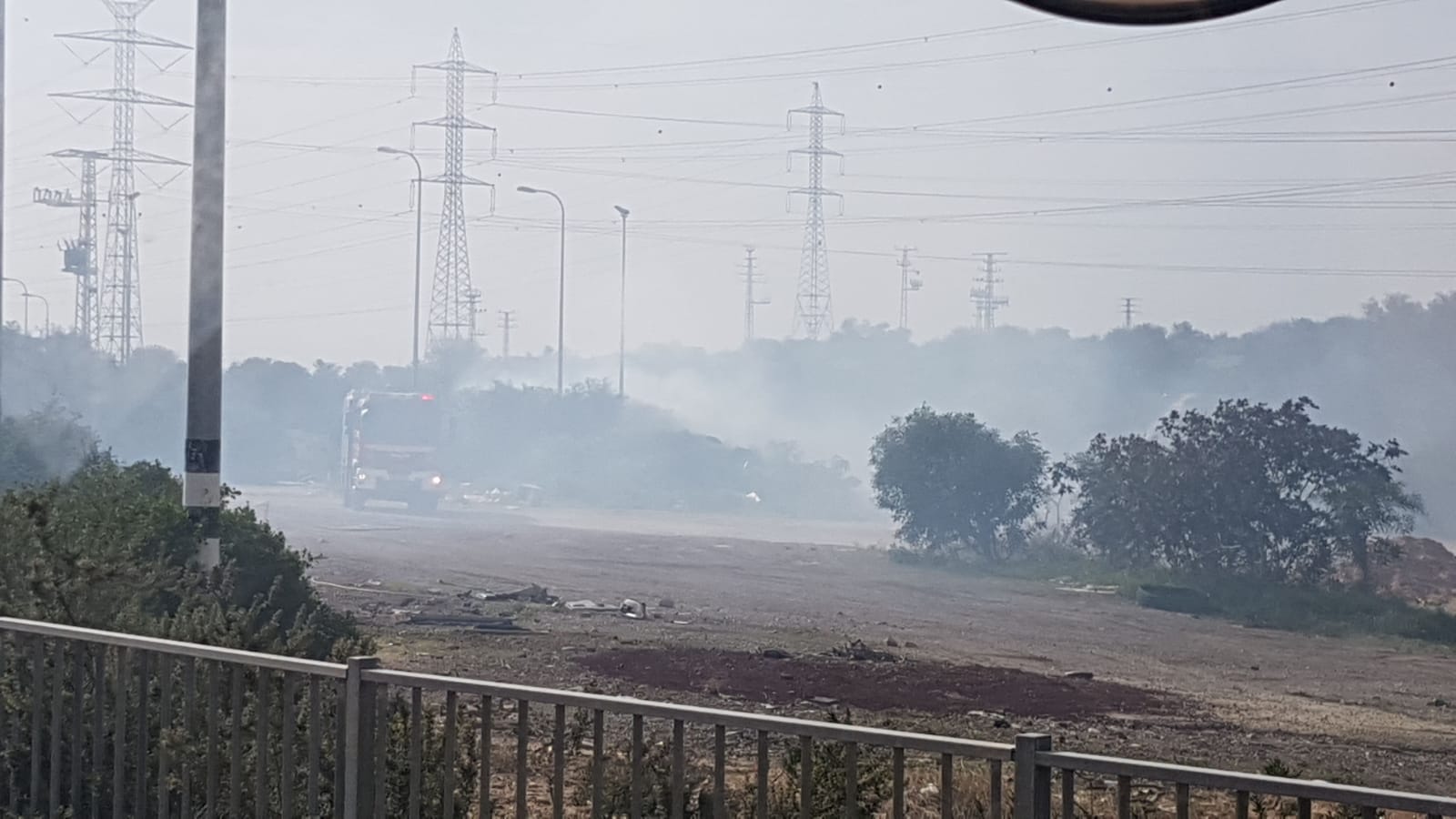 השריפה בכביש 4