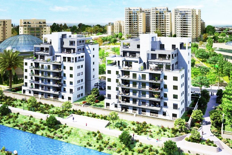 בניינים נמוכים על הנחל