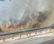 שריפת קוצים סמוך ליבנה: תנועת הרכבות בין ראשון לציון לאשדוד הופסקה זמנית
