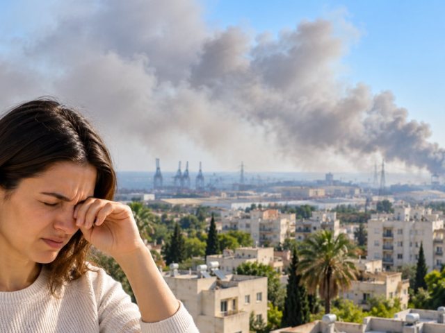 אילוסטרציה עשן וצריבה בעיניים