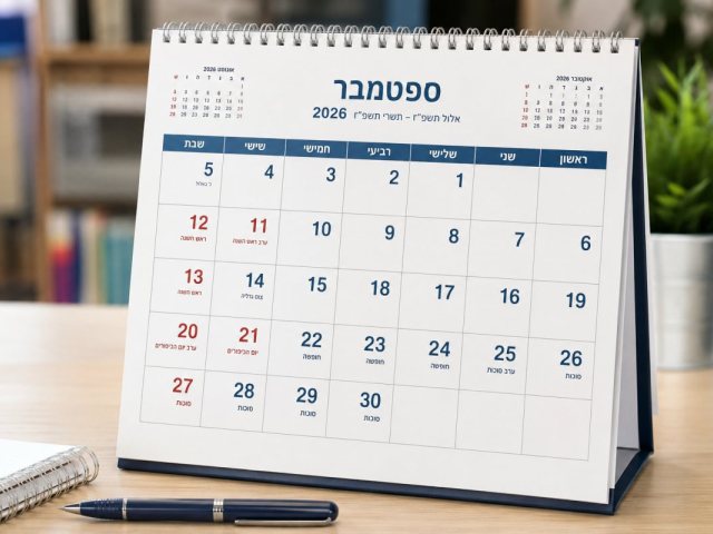 לוח שנה - אילוסטרציה AI