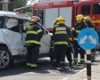 התאונה והחילוץ. צילום: דוד מטודי
