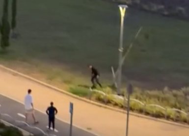 תיעוד ממצלמות האבטחה עיריית יבנה