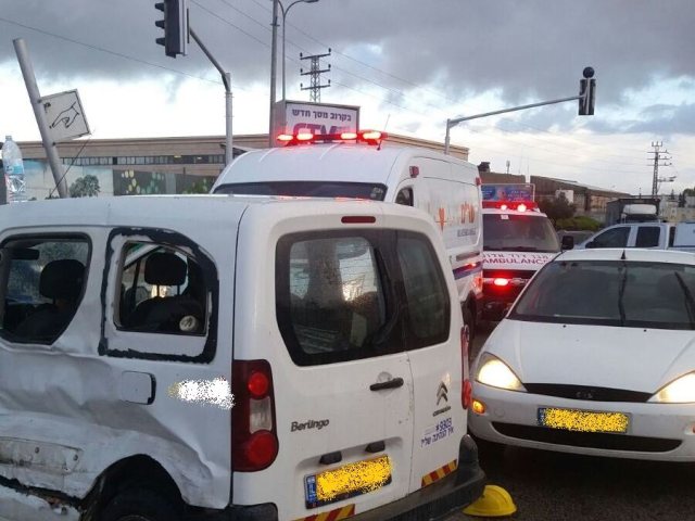 התאונה בכניסה לעיר
